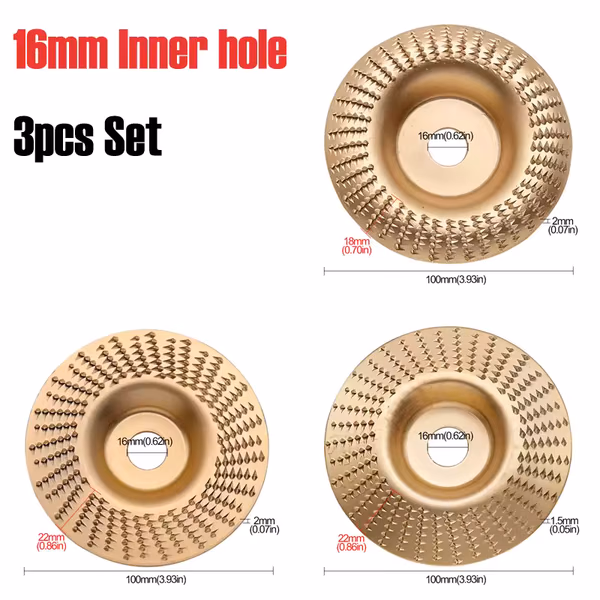 Dimensions Of Wood carving discs
