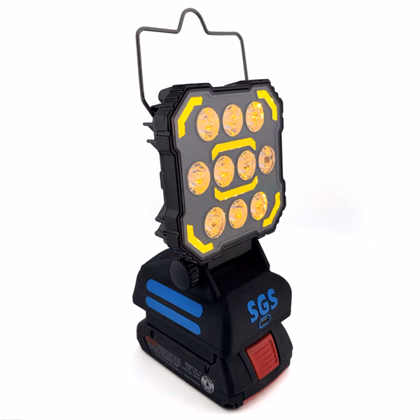 Camp spotlight hero amber light view